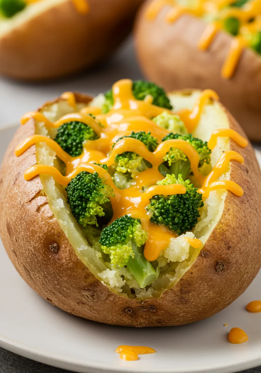 Broccoli and Cheddar Twice-Baked Potatoes